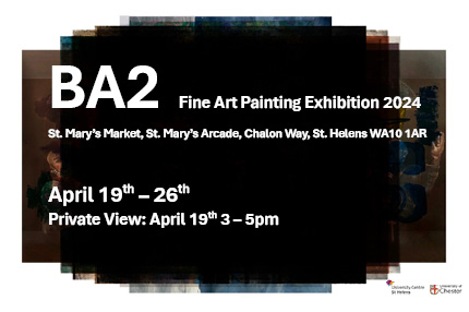 Picture of the artwork for our BA2 Fine Art Painting Exhibition