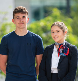 Picture of our students, Sophie and Dylan