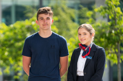 Picture of our students Dylan and Sophie