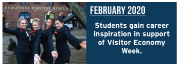 February 2020: Students gain career inspiration in support of Visitor Economy Week.