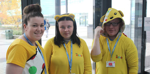 Picture of our students dressed up in Pudsy outfits.