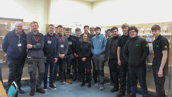 Picture of our students with the members of staff from Tyrrell