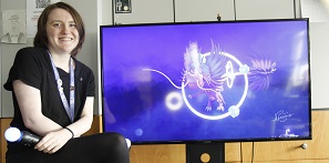 Picture of Games, Animation and VFX student Tegan with her work