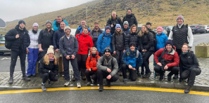 Picture of Chris and Grant, joined by family and friends at Snowdon.