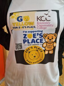 Picture of our students fundraising for Zoe's Place