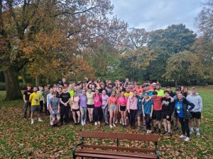 Picture of our students fundraising for Zoe's Place