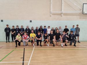 Picture of our students fundraising for Zoe's Place