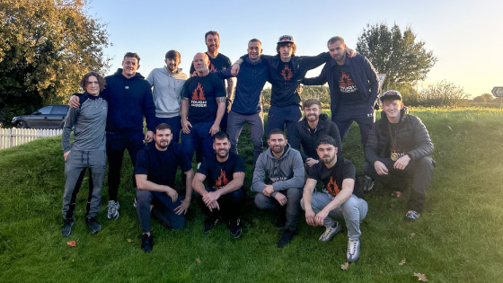 Picture of our staff and students before Tough Mudder
