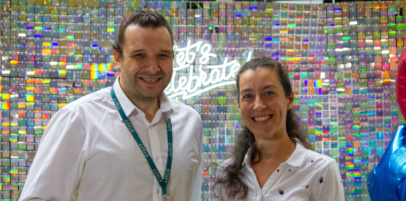 Picture of our student Ana with her tutor Mike