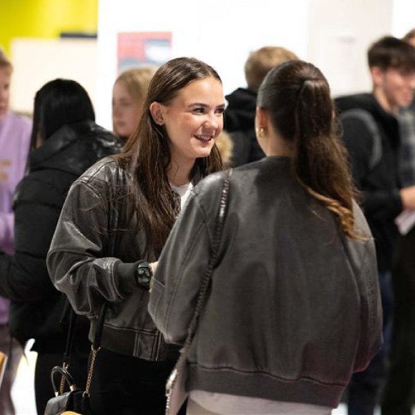 Picture of our students getting their results