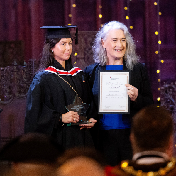 The Brian Dean Award Jennifer, Foundation Degree in Applied Microbiology graduate