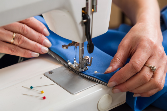Picture of someone sewing