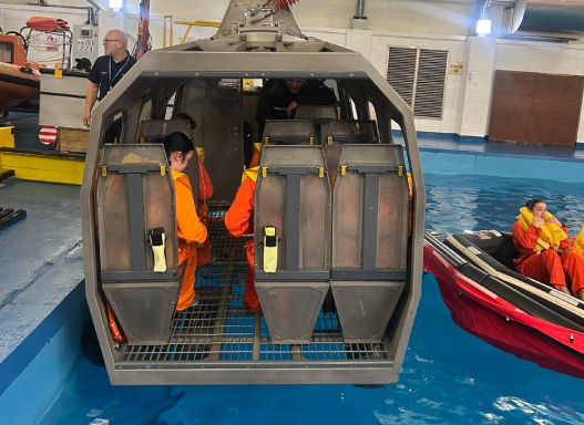 Picture of our students during their Sea Survival Training Day