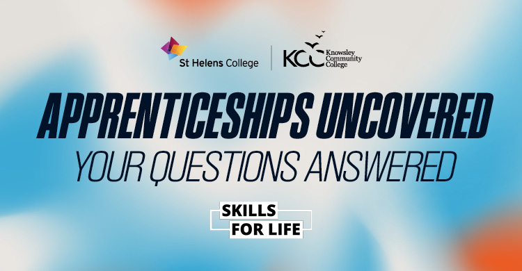 Artwork with text saying Apprenticeships Uncovered