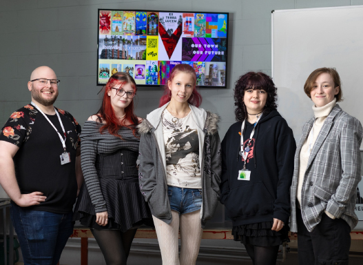 Picture of all our Art and Design students all together