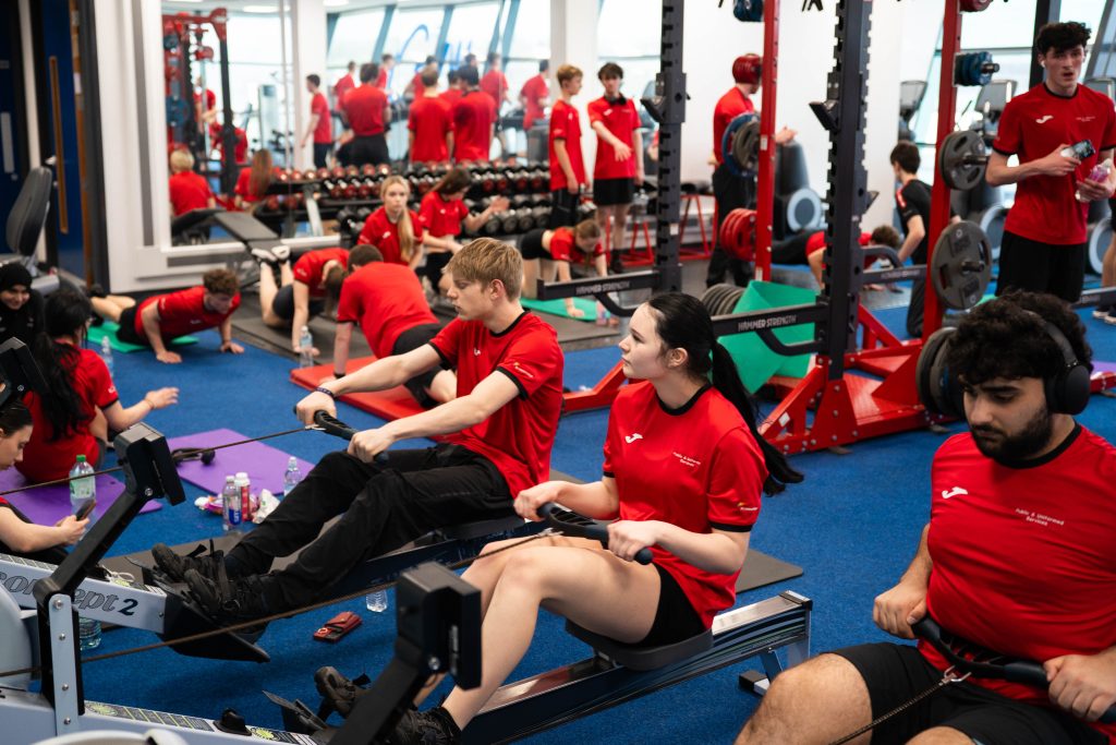 Picture of our students during the fundraiser for Liverpool Heart and Chest Hospital Charity