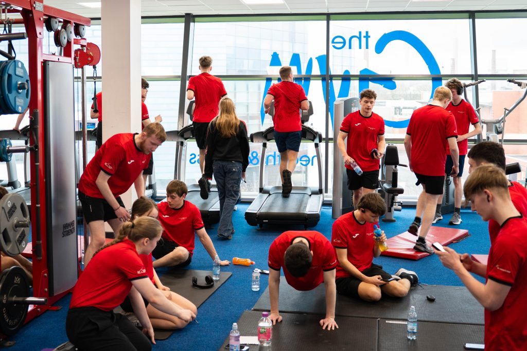 Picture of our students during the fundraiser for Liverpool Heart and Chest Hospital Charity