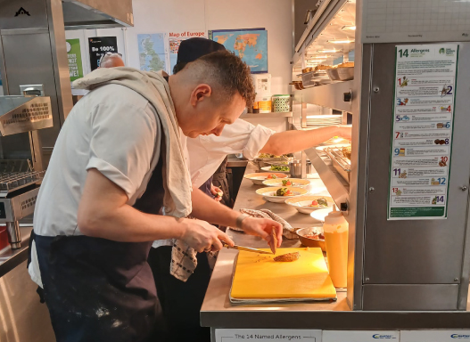 Picture of Andrew Green working in our kitchens