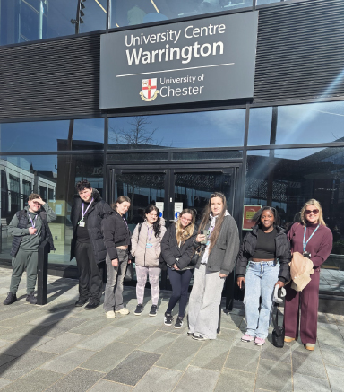 Picture of our students attending the World Social Work Day at Chester University