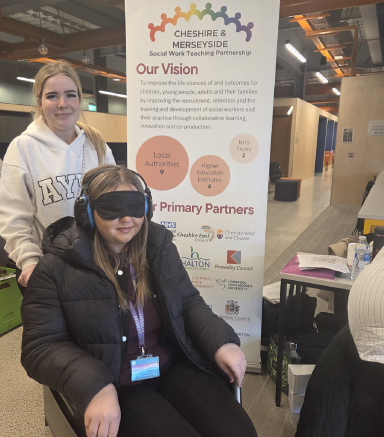 Picture of our students attending the World Social Work Day at Chester University