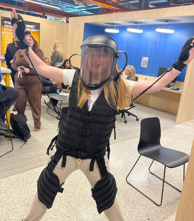 Picture of our students attending the World Social Work Day at Chester University