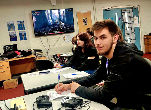 Picture of our students during the masterclasses with artist Larry Achiampong in partnership with Heart of Glass