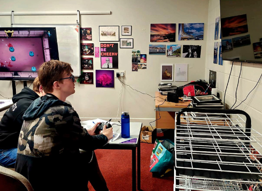 Picture of our students during the masterclasses with artist Larry Achiampong in partnership with Heart of Glass