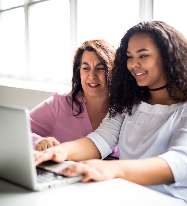 Picture of a parent and their teenage daugher