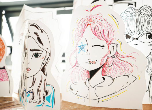 Picture of our students creations during the workshop