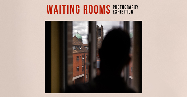 Picture with the text saying Waiting Room Photography Exhibition