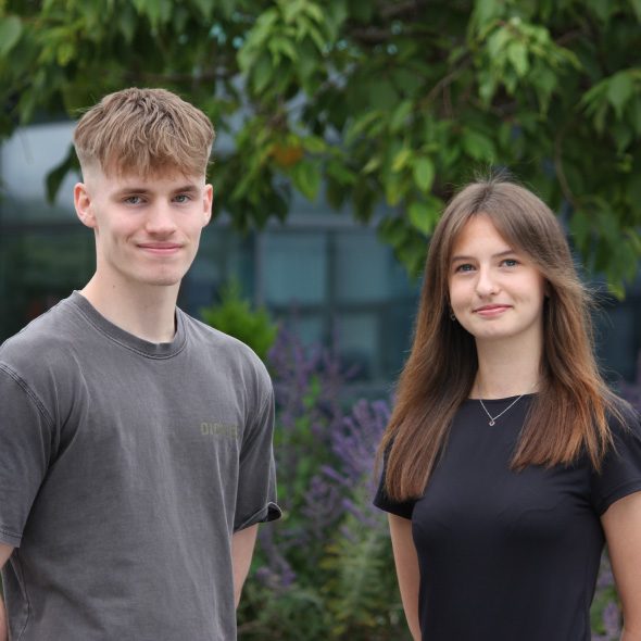 Picture of our students Alfie and Sophie