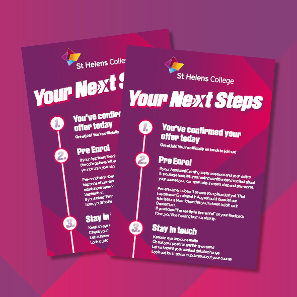 Image showing the front page of the next step guide